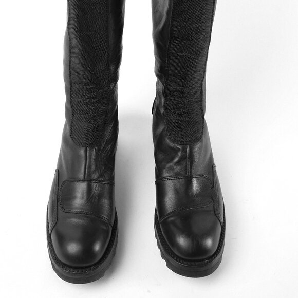 Jil Sander Black Knee-High Leather Boots – Size 37 - Picture 5 of 13